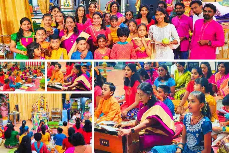 Carnatic music class at Laxmi Music Academy, Puchong